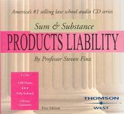 Cover of: Sum and Substance Audio Set on Product Liability