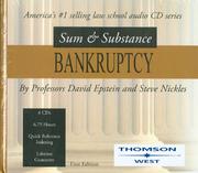 Cover of: Epstein's Sum And Substance Audio Set on Bankruptcy