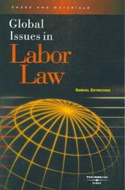 Cover of: Global Issues in Labor Law | Samuel Estreicher