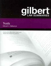 Cover of: Gilbert Law Summaries on Trusts (Gilbert Law Summaries) by Edward C., Jr. Halbach