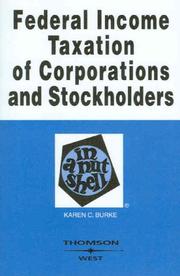 Cover of: Federal Income Taxation of Corporations & Stockholders in a Nutshell (Nutshell Series)