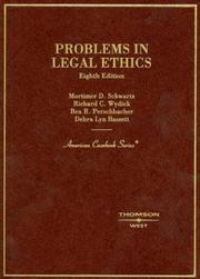 Cover of: Problems in Legal Ethics (American Casebook Series)
