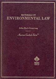Materials on environmental law by John-Mark Stensvaag