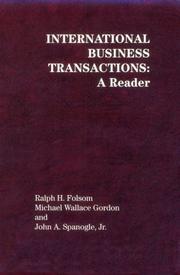 Cover of: International business transactions