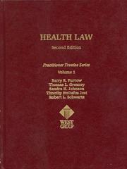 Cover of: Health law by by Barry R. Furrow ... [et al.].