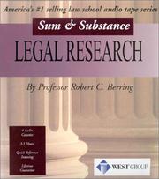 Cover of: Legal Research : Sum and Substance