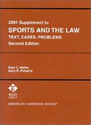 Cover of: 2001 Supplement to Sports and The Law, 2nd Ed.