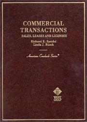 Cover of: Commercial Transactions: Sales, Leases and Licenses (American Casebook Series and Other Coursebooks)