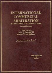 Cover of: International Commercial Arbitration, 2002: A Transnational Perspective (American Casebook Series)