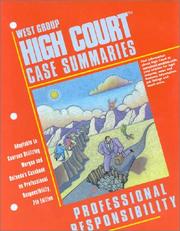 Cover of: Professional Responsibility (High Court Case Summaries)