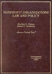 Cover of: Non-Profit Organizations: Law and Policy