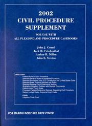 Cover of: Pleading and Procedure Casebooks 2002 (American Casebook Series and Other Coursebooks)