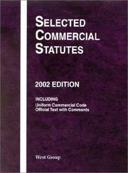 Cover of: Selected Commercial Statutes, 2002