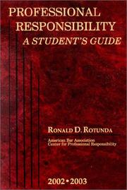 Cover of: Rotunda's Professional Responsibility by Ronald D. Rotunda