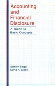 Accounting and financial disclosure by Siegel, Stanley