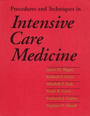 Cover of: Procedures and Techniques in Intensive Care Medicine by James M. Rippe