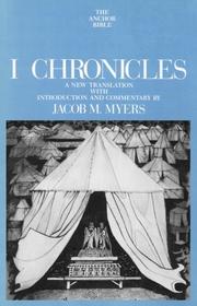 Cover of: I Chronicles (Anchor Bible Series, Vol. 12)