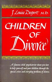 Cover of: Children of Divorce by J.L. Despert