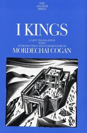 Cover of: I Kings by Mordechai Cogan