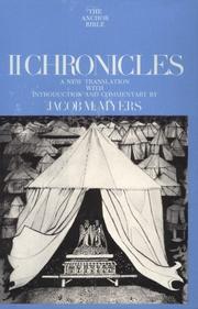 Cover of: Chronicles II by Jacob Myers