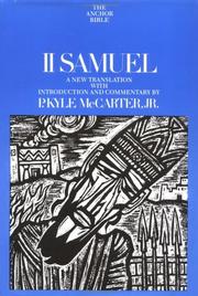 Cover of: II Samuel: a new translation with introduction, notes, and commentary