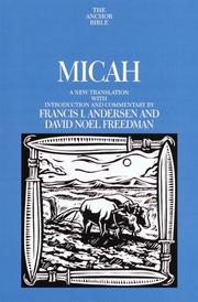 Micah by Francis I. Andersen, David Noel Freedman, David Noel