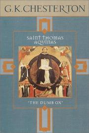 Cover of: Saint Thomas Aquinas by Gilbert Keith Chesterton, Dieter Hattrup, Gilbert Keith Chesterton