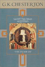 Cover of: St. Thomas Aquinas. by Gilbert Keith Chesterton