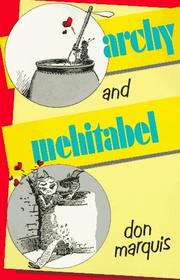 Cover of: Archy and Mehitabel | Don Marquis