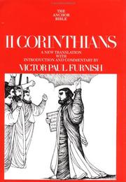 Cover of: II Corinthians by translated with introduction, notes, and commentary by Victor Paul Furnish.