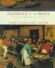 Cover of: Sources of the West: Readings in Western Civilization : From the Beginning to 1715