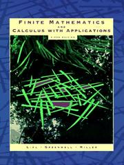 Cover of: Finite mathematics and calculus with applications. by Margaret L. Lial