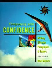 Cover of: Composing with Confidence: Writing Effective Paragraphs and Essays (5th Edition)