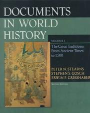 Cover of: Documents in World History, Volume I: From Ancient Times to 1500 (2nd Edition)