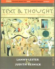 Cover of: Text & thought: an integrated approach to college reading & writing : with a special supplement, The correct English handbook