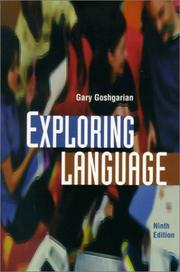 Cover of: Exploring language by edited by Gary Goshgarian.