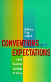 Cover of: Conventions and expectations by Barbara Fine Clouse, Barbara Fine Clouse