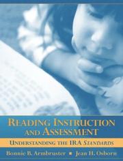 Cover of: Reading Instruction and Assessment by Bonnie B. Armbruster, Jean H. Osborn