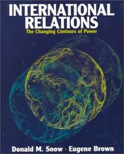 Cover of: International relations: the changing contours of power