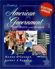 Cover of: The essentials of American government by O'Connor, Karen