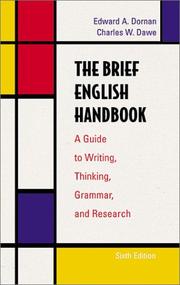Cover of: The Brief English Handbook by Edward A. Dornan, Charles W. Dawe
