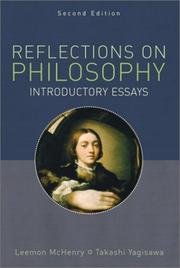 Cover of: Reflections on philosophy