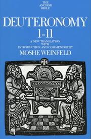 Cover of: Deuteronomy 1-11 by Moshe Weinfeld.