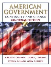 Cover of: American Government: Continuity and Change, 2004 Second Texas Edition
