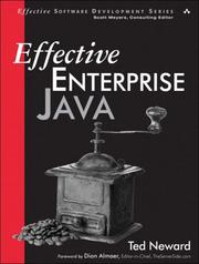 Cover of: Effective Enterprise Java (Effective Software Development Series)