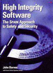 Cover of: High Integrity Software by John Barnes