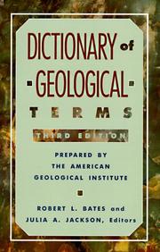 Dictionary of geological terms by American Geological Institute.