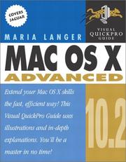 Cover of: Mac OS X 10.2 Advanced by Maria Langer, Maria Langer