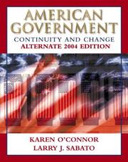 Cover of: American Government by Karen O'Connor, Larry J. Sabato