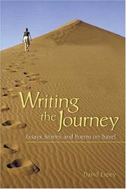 Cover of: Writing the Journey by David Espey